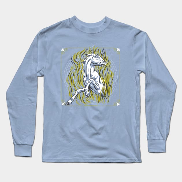 Space Horse Long Sleeve T-Shirt by Ronlewhorn Industries